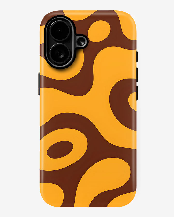 Caramel Toffee Waves Glossy Armour Shell Phone Cover