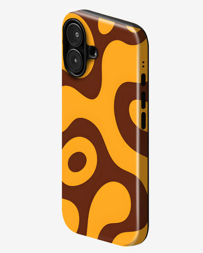Caramel Toffee Waves Glossy Armour Shell Phone Cover