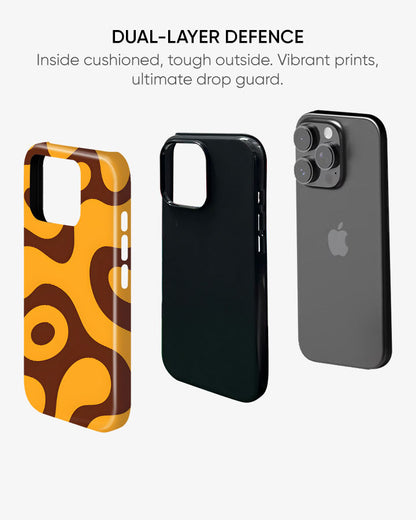 Caramel Toffee Waves Glossy Armour Shell Phone Cover