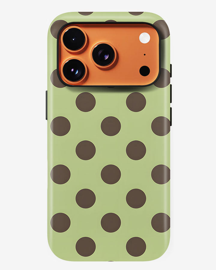 Pistachio Olive Matcha Glossy Armour Shell Phone Cover
