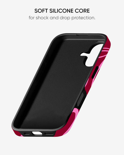 Magenta Botanica Glossy Armour Shell Phone Cover