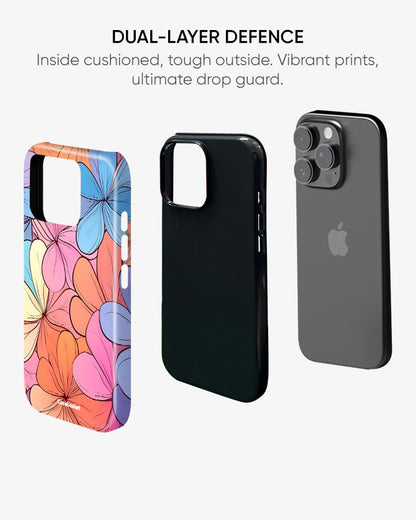 Floral Meadow Pastel Glossy Armour Shell Phone Cover
