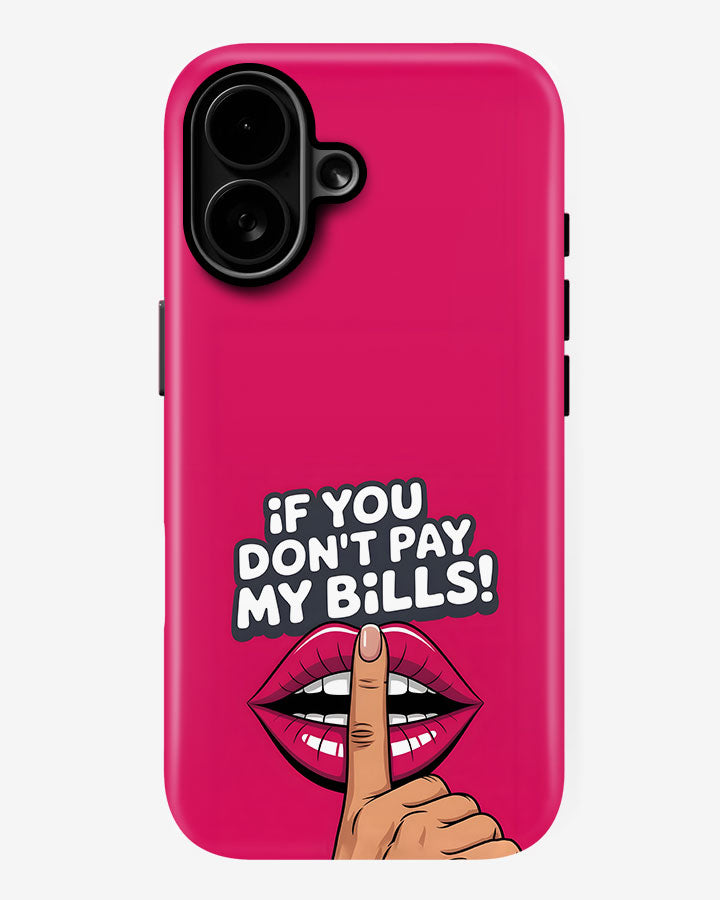 No Bills No Opinion Glossy Armour Shell Phone Cover
