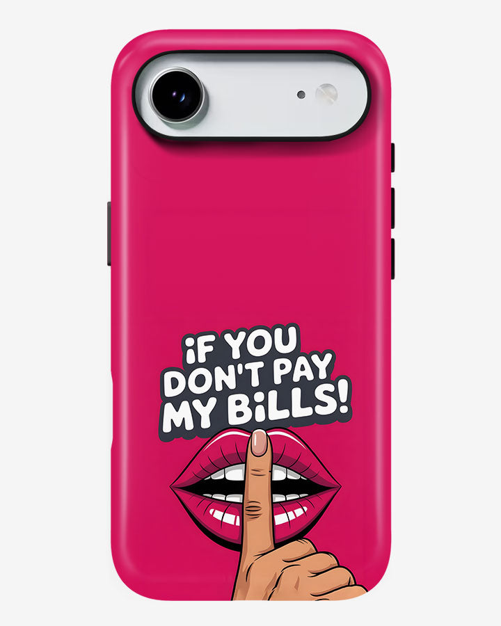 No Bills No Opinion Glossy Armour Shell Phone Cover