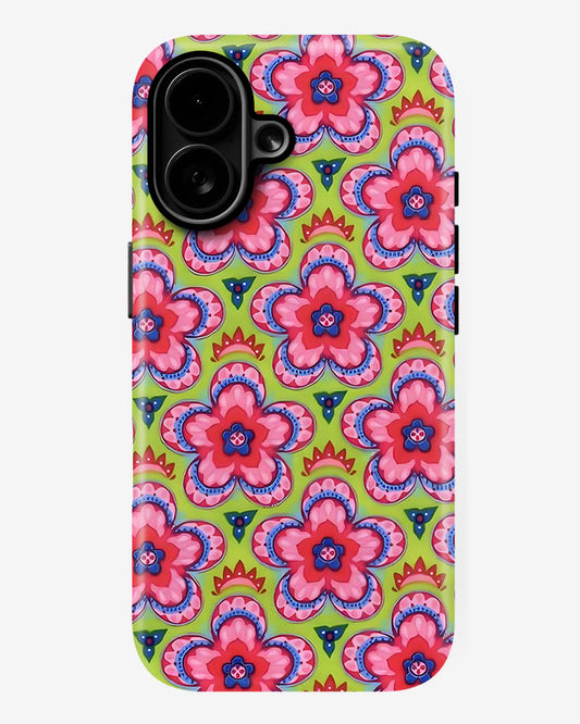 Pink Garden Pop Glossy Armour Shell Phone Cover