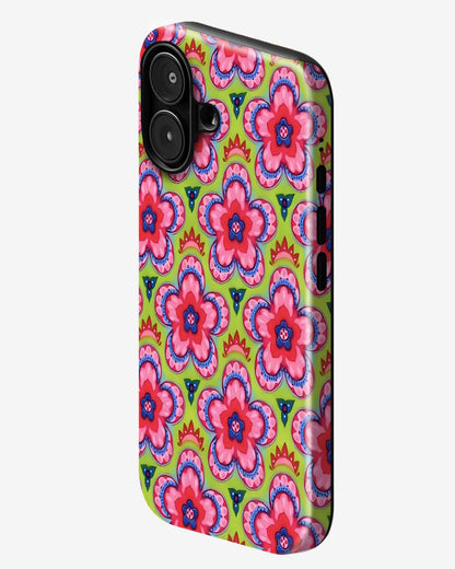 Pink Garden Pop Glossy Armour Shell Phone Cover