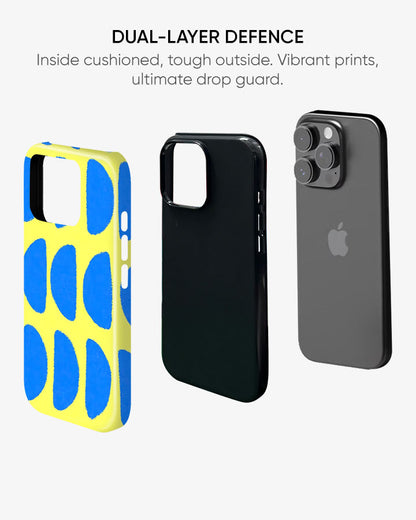 Blue Lemon Pop Glossy Armour Shell Phone Cover