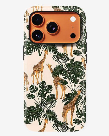 Savanna Tropical Giraffe Glossy Armour Shell Phone Cover
