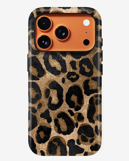 Leopard Luxe Glossy Armour Shell Phone Cover