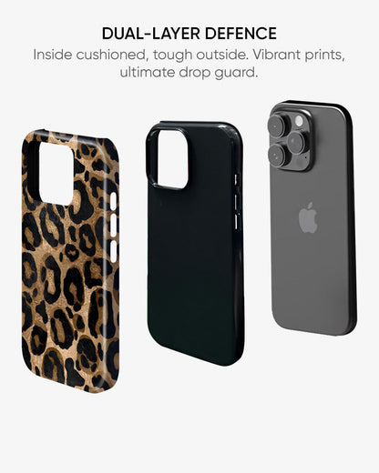 Leopard Luxe Glossy Armour Shell Phone Cover