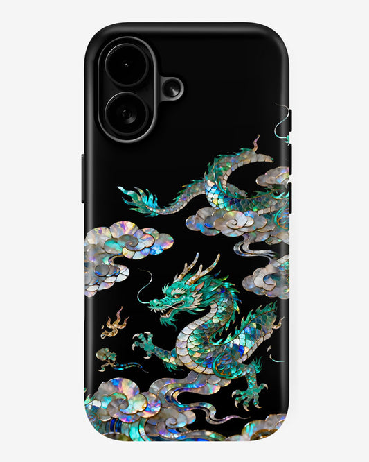 Mystic Jade Dragon Glossy Armour Shell Phone Cover