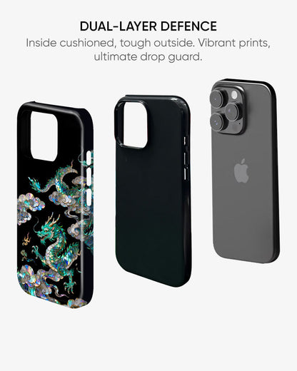 Mystic Jade Dragon Glossy Armour Shell Phone Cover