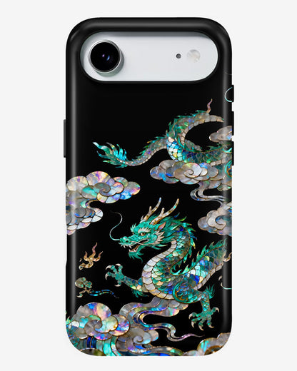 Mystic Jade Dragon Glossy Armour Shell Phone Cover