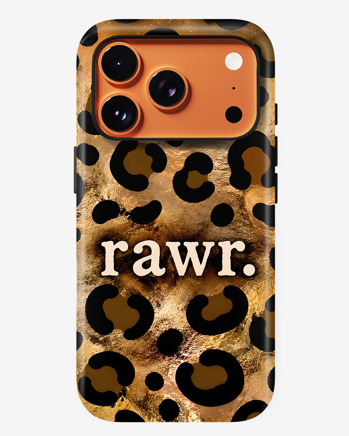 Golden Rawr Glossy Armour Shell Phone Cover