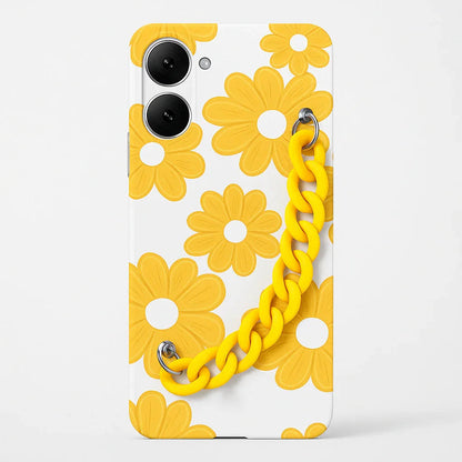 Golden Blossoms Yellow Chain Phone Cover