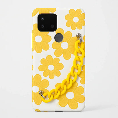 Golden Blossoms Yellow Chain Phone Cover