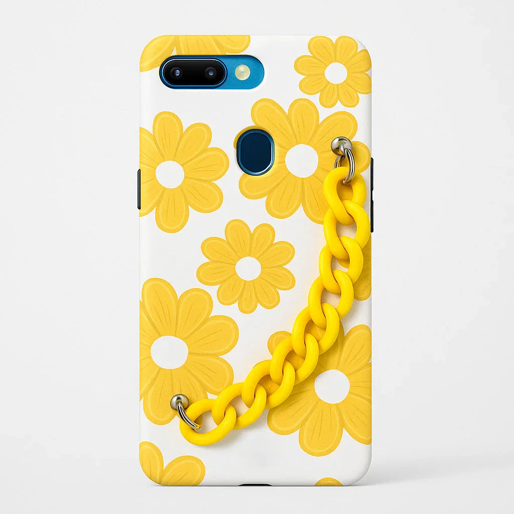 Golden Blossoms Yellow Chain Phone Cover