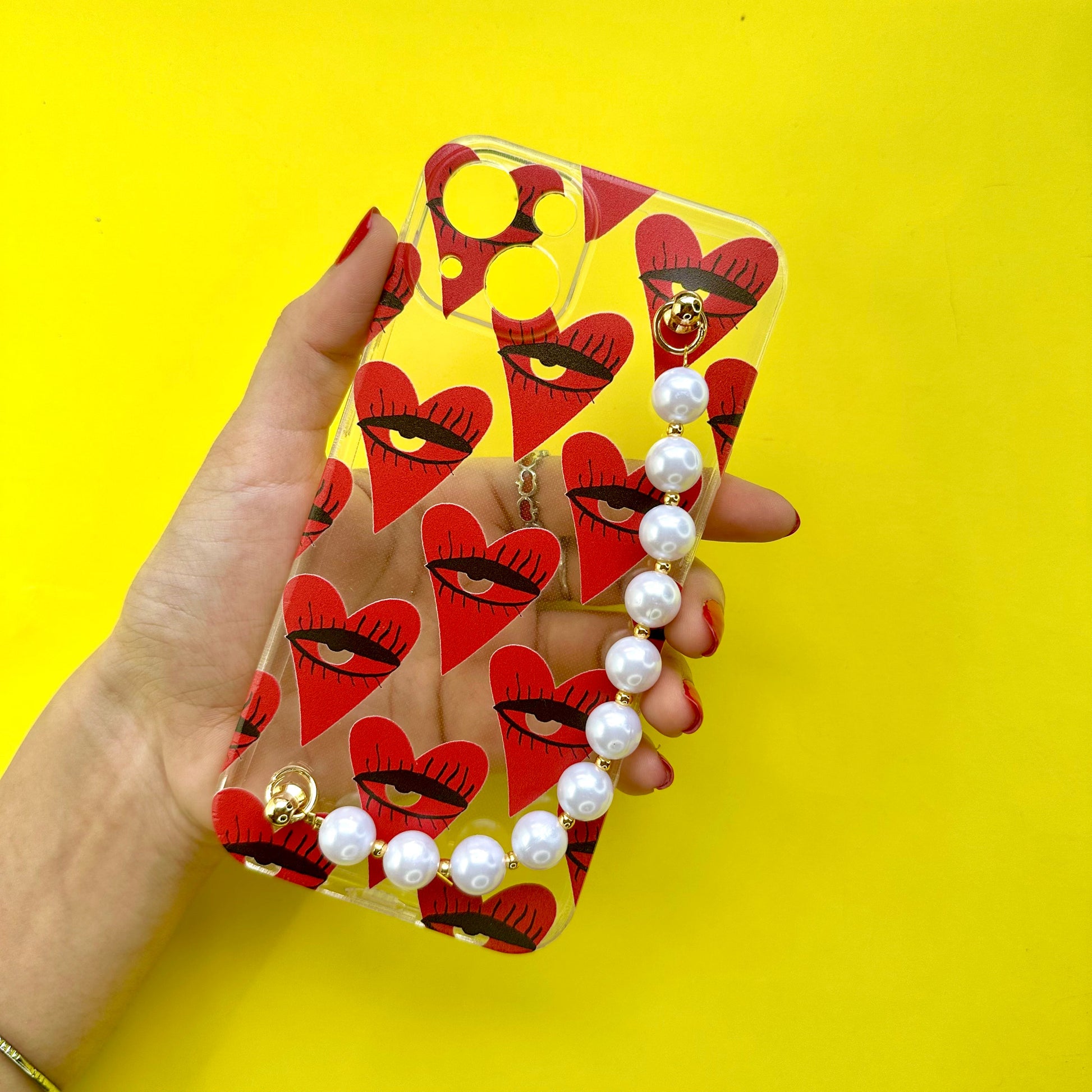 PeepLove Transparent Pearl Phone Cover - Casebasket