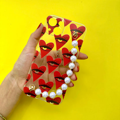 PeepLove Transparent Pearl Phone Cover - Casebasket