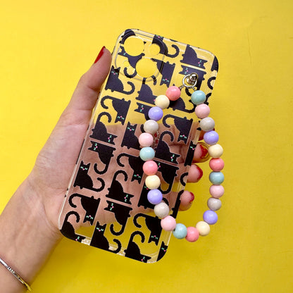 Meowgic Transparent Pastel Fall Chain Phone Cover - Casebasket