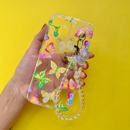 Flutterize Transparent Pearlfly Fall Chain Phone Cover - Casebasket