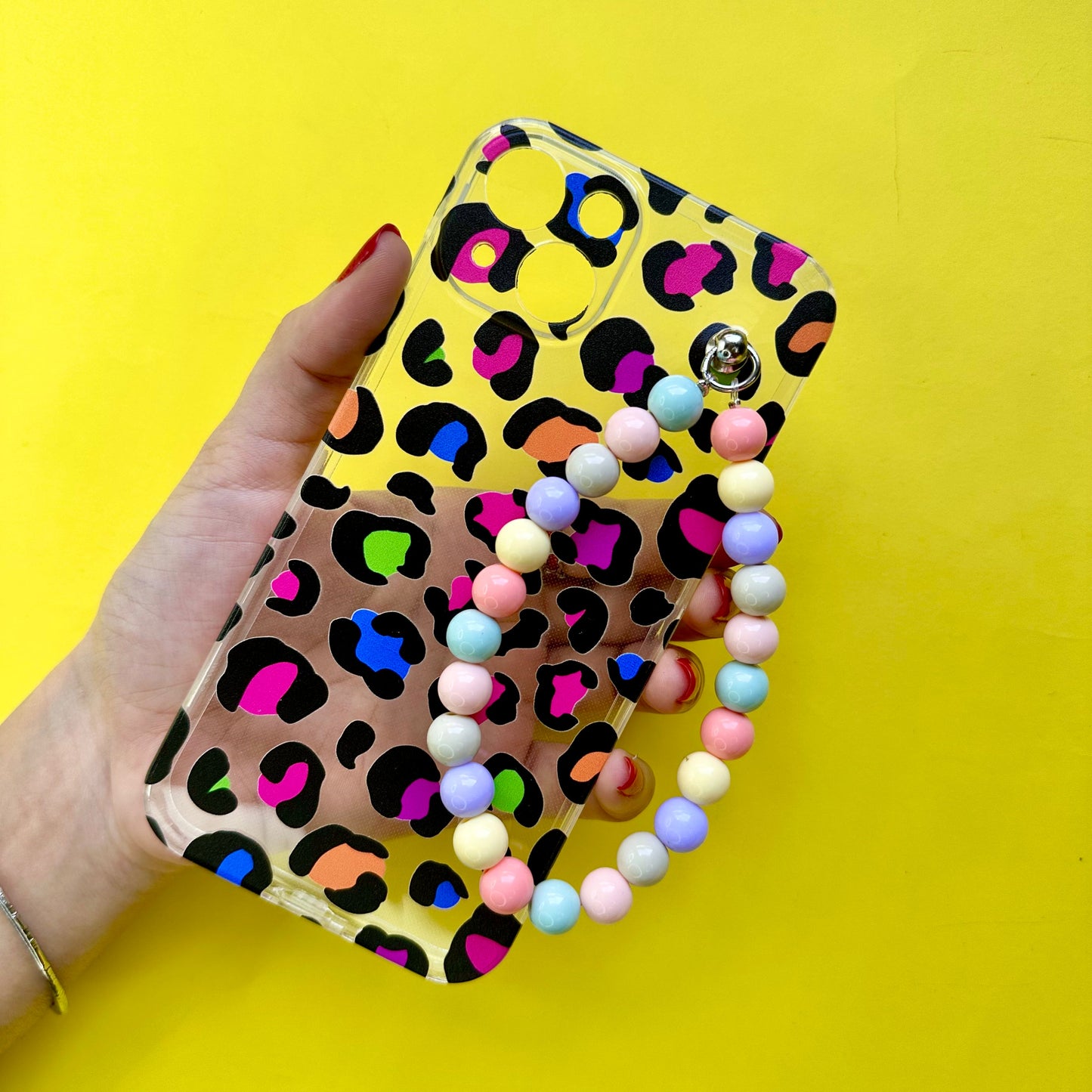 WildPop Transparent Pastel Fall Chain Phone Cover - Casebasket