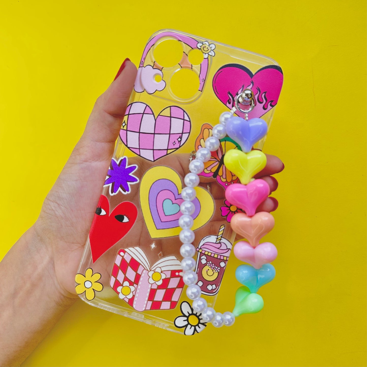 Diva Vibe Heart Fall Chain Silicon Phone Case - Casebasket