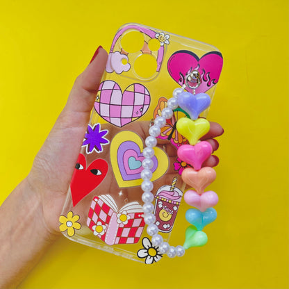 Diva Vibe Heart Fall Chain Silicon Phone Case - Casebasket
