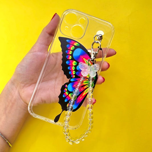 LumoWing Transparent Pearlfly Fall Chain Phone Cover - Casebasket