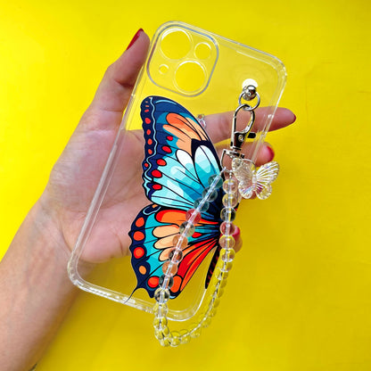 Zappy Transparent Pearlfly Fall Chain Phone Cover - Casebasket
