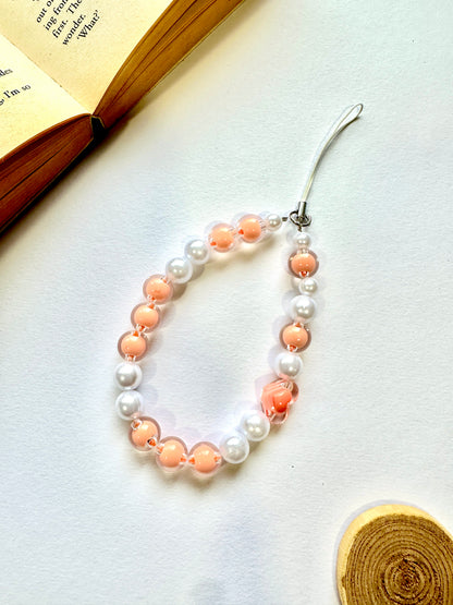 Peachy Pearl Phone Chain Charm
