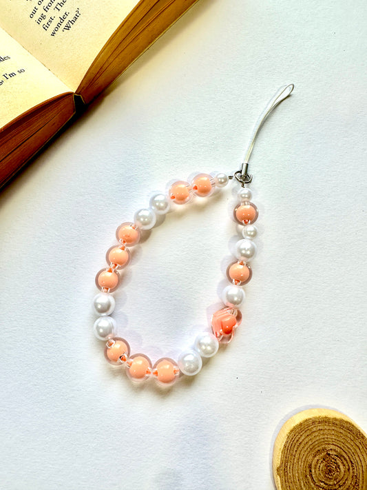 Peachy Pearl Phone Chain Charm