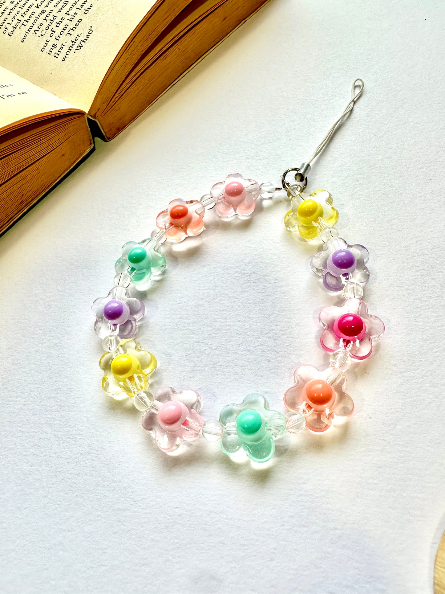Rainbow Bloom Phone Chain Charm