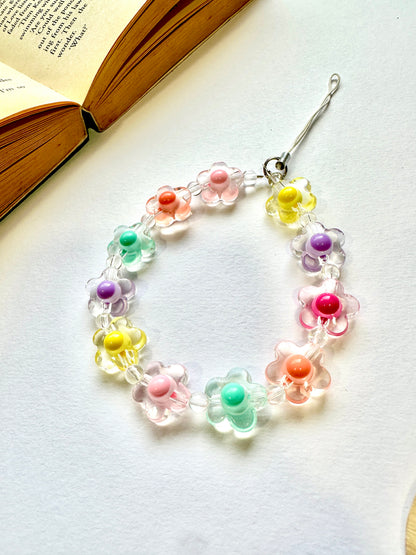 Rainbow Bloom Phone Chain Charm