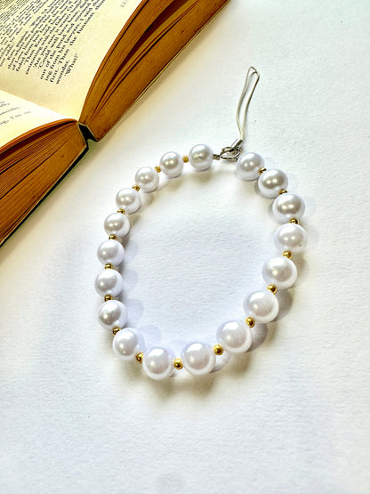 Pearl Fall Phone Chain Charm