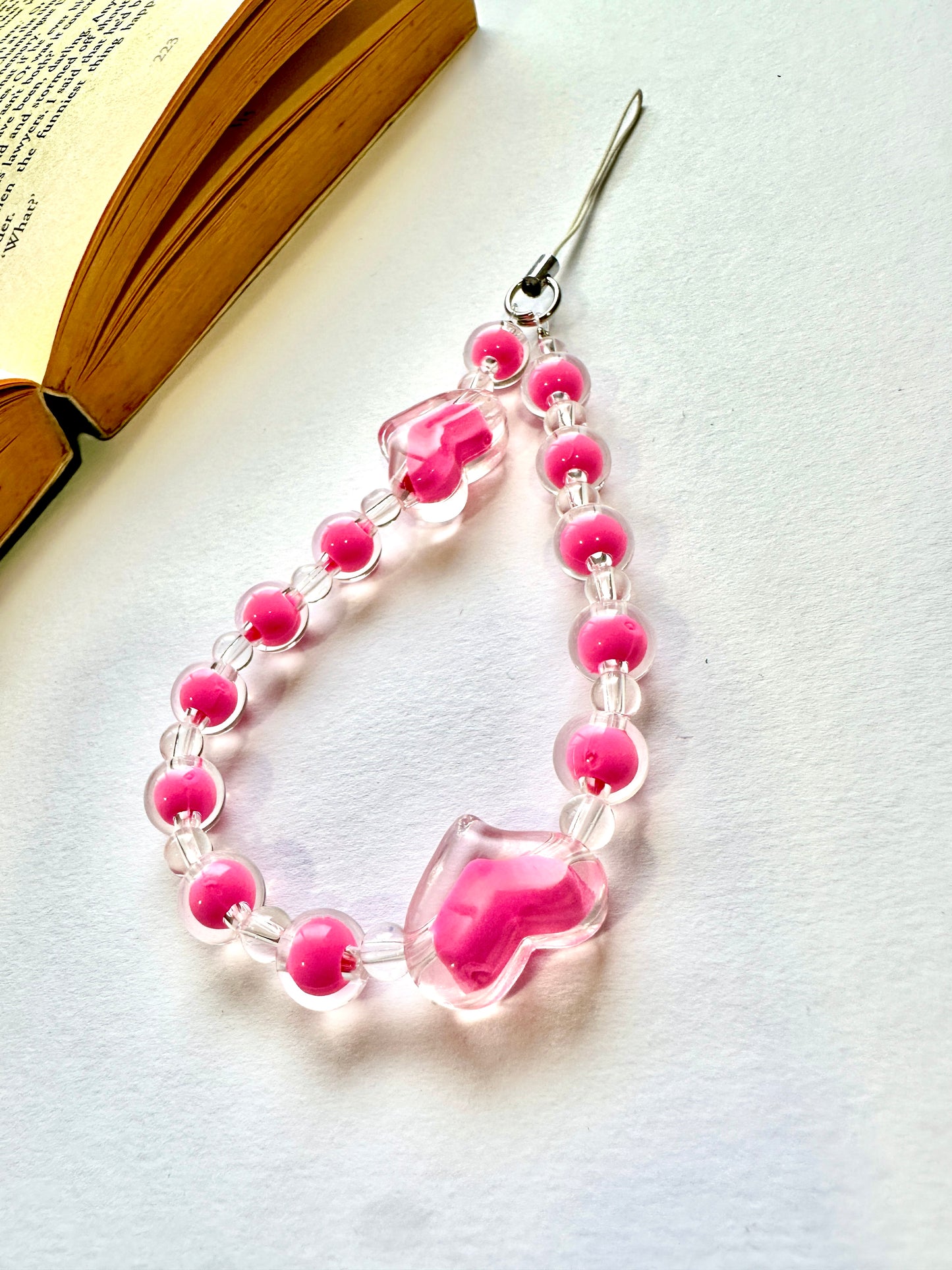 Hot Pink Phone Chain Charm