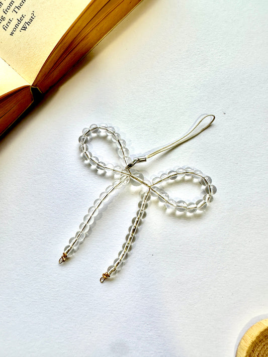 Snowglass Bow Phone Chain Charm