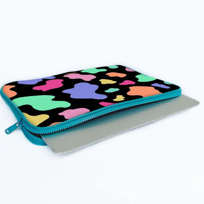 Neon Moo Print Laptop Sleeve