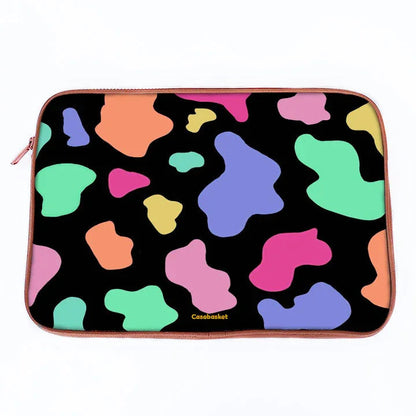 Neon Moo Print Laptop Sleeve