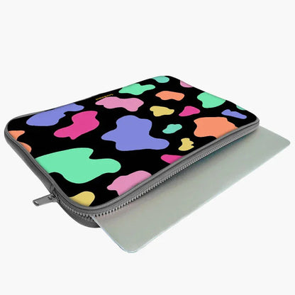 Neon Moo Print Laptop Sleeve