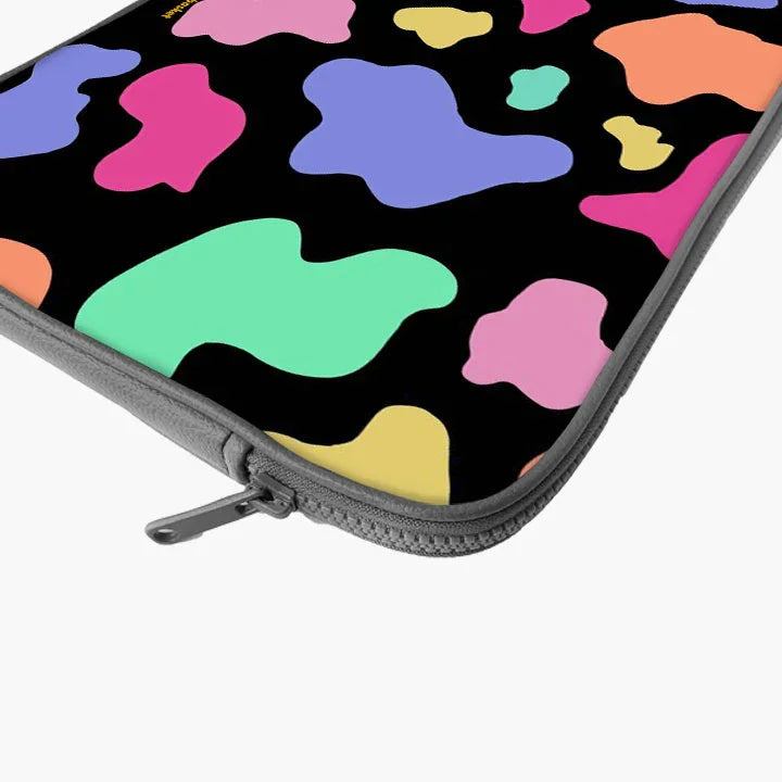 Neon Moo Print Laptop Sleeve