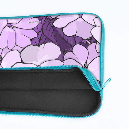 Lilac Blossom Print Laptop Sleeve