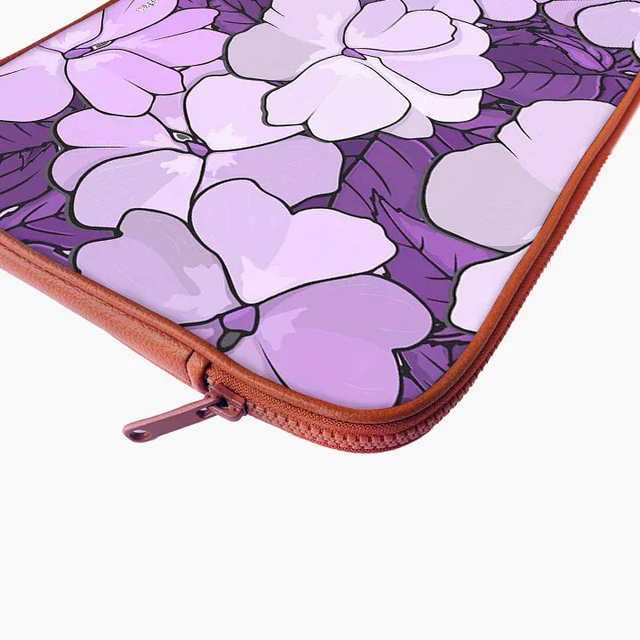 Lilac Blossom Print Laptop Sleeve
