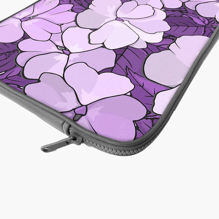 Lilac Blossom Print Laptop Sleeve