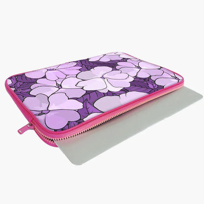 Lilac Blossom Print Laptop Sleeve
