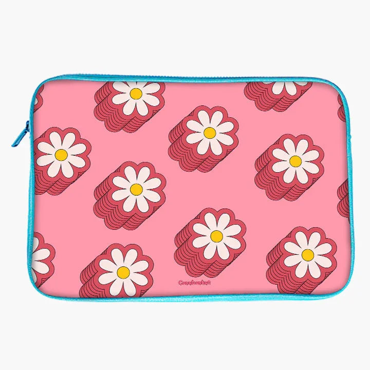 Floral Delight Print Laptop Sleeve