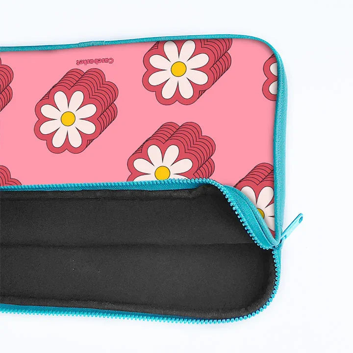 Floral Delight Print Laptop Sleeve
