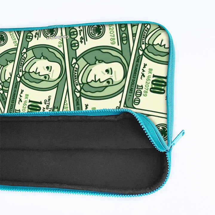 Quirky Currency Print Laptop Sleeve