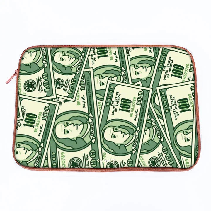 Quirky Currency Print Laptop Sleeve