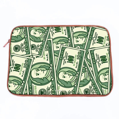 Quirky Currency Print Laptop Sleeve